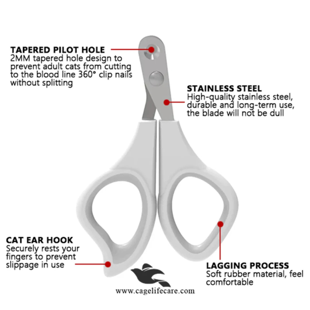 Safe Nail Cutter for Kittens, Cats & Puppies – Stainless Steel Grooming Clipper