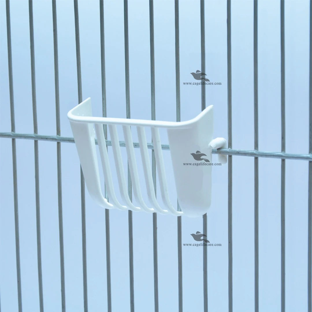 Salad & Nesting Rack For Small Birds Empty Installation Diagram