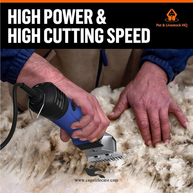 Sheep Shears Electric Clippers 2500RPM – 6-Speed Heavy Duty Livestock Grooming Machine