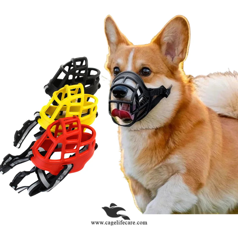 Silicone Dog & Puppy Muzzle – Soft Adjustable Anti-Bite Training Muzzle
