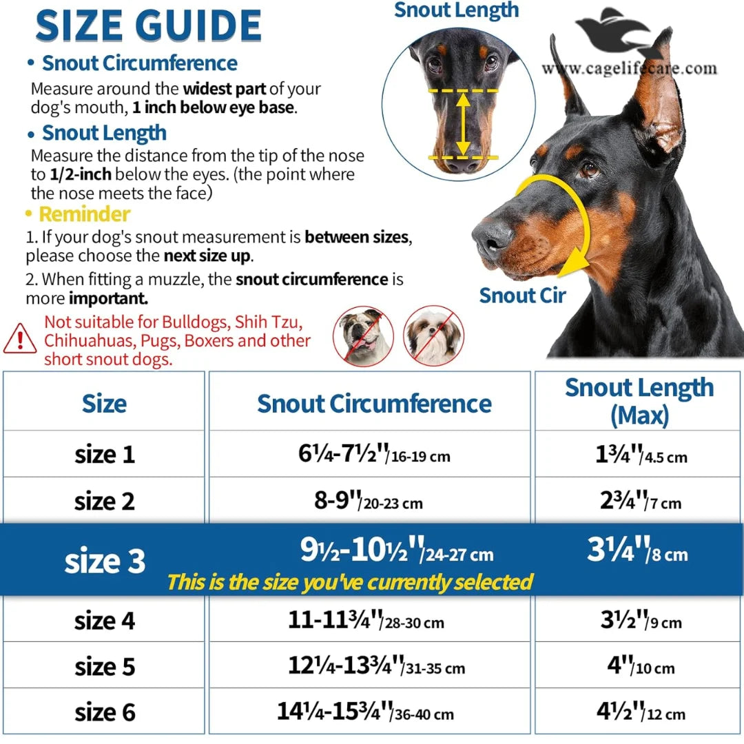 Silicone Dog & Puppy Muzzle – Soft Adjustable Anti-Bite Training Muzzle