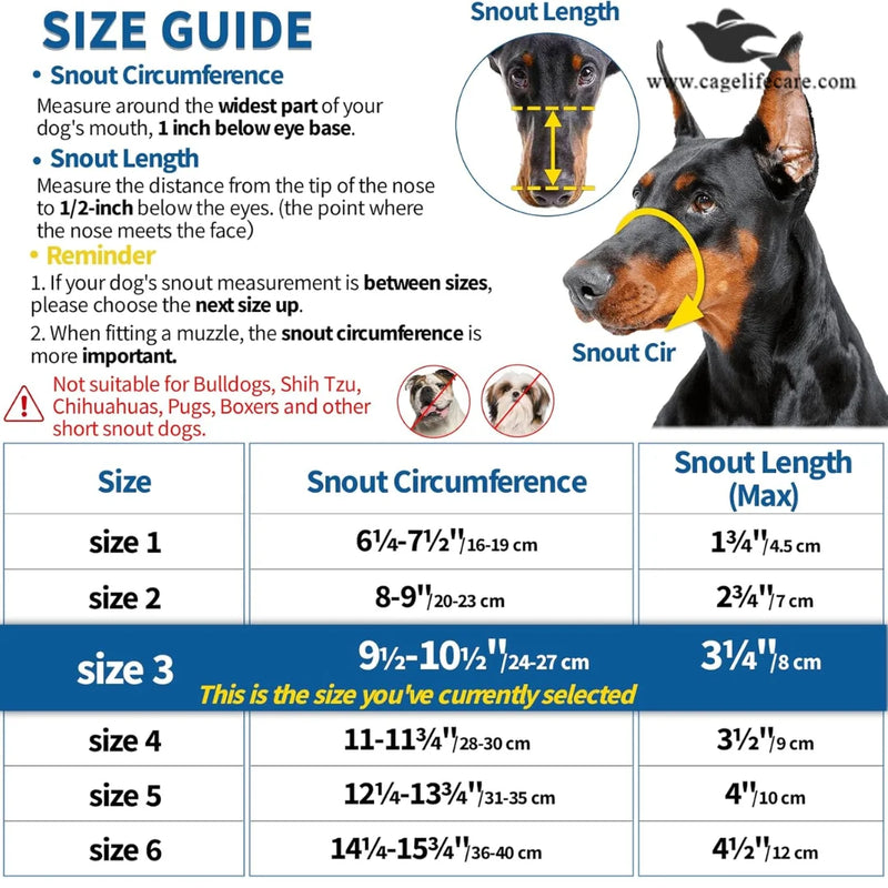 Silicone Dog & Puppy Muzzle – Soft Adjustable Anti-Bite Training Muzzle