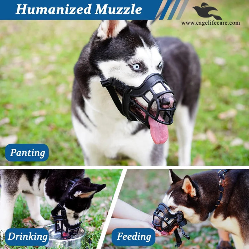 Silicone Dog & Puppy Muzzle – Soft Adjustable Anti-Bite Training Muzzle