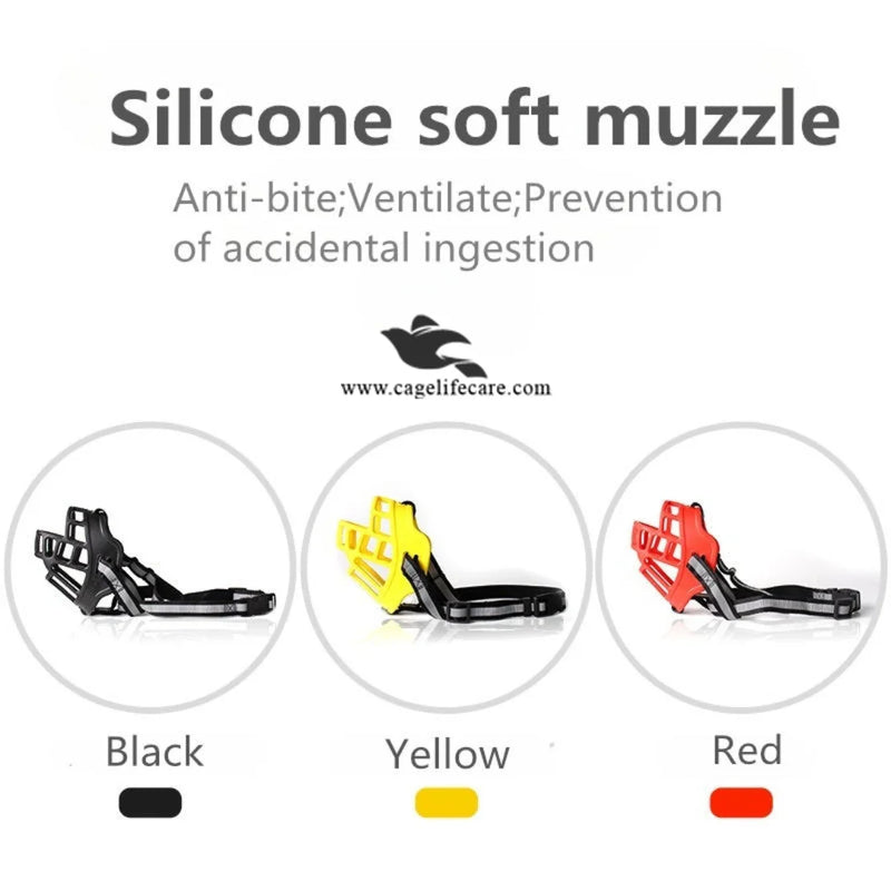 Silicone Dog & Puppy Muzzle – Soft Adjustable Anti-Bite Training Muzzle