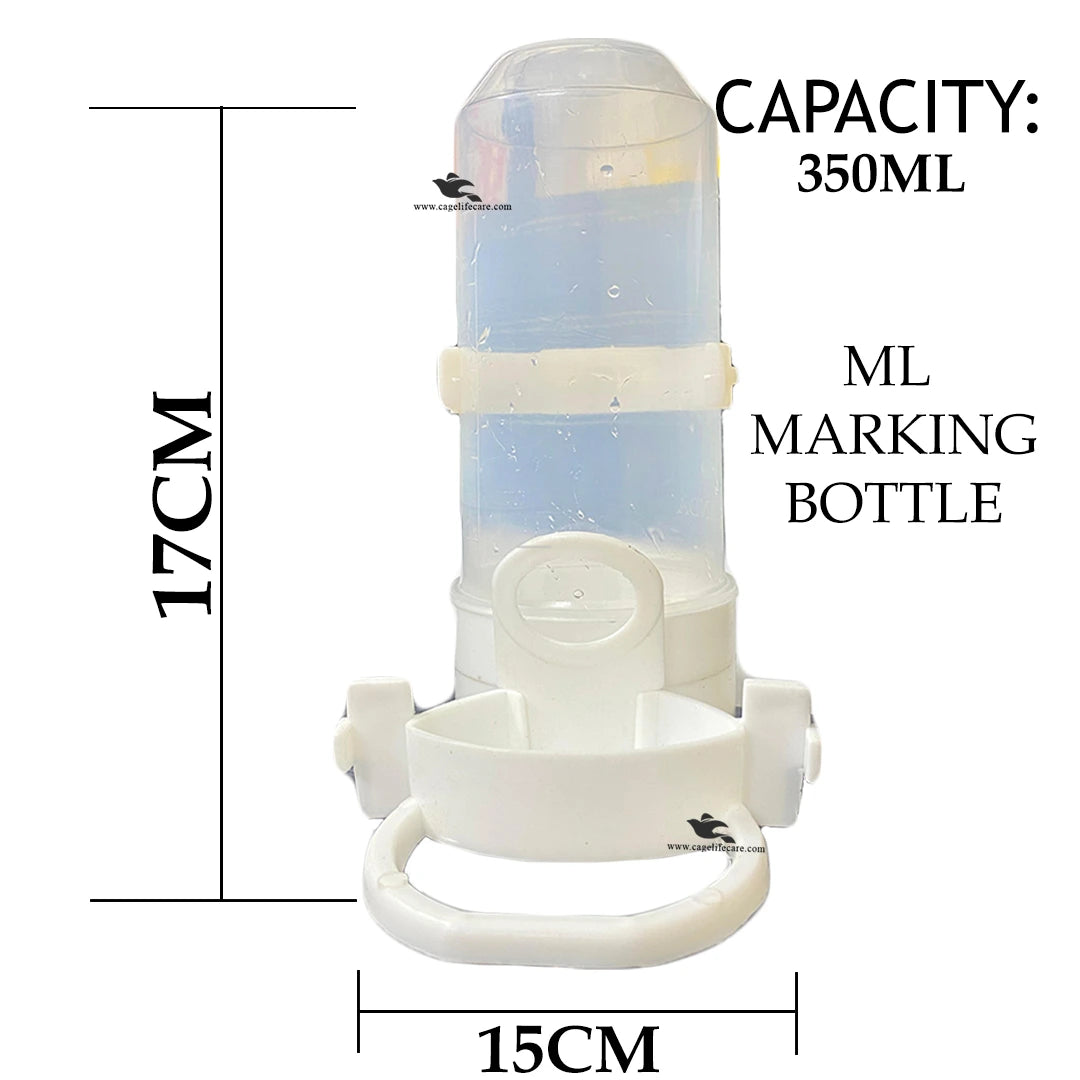 Silo Shutter Door Feeder & Drinker - 350ml for Birds Bottle Diamention
