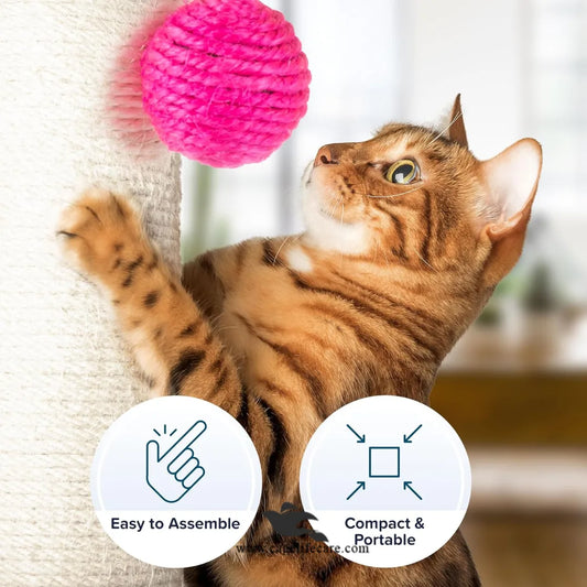 Cage Life Care single pole cat scratcher for active cats