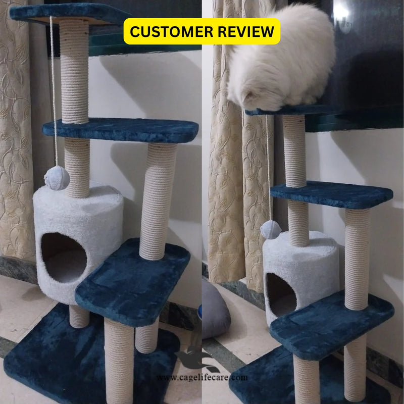 Single Round House Cat Scratcher Post – 107CM