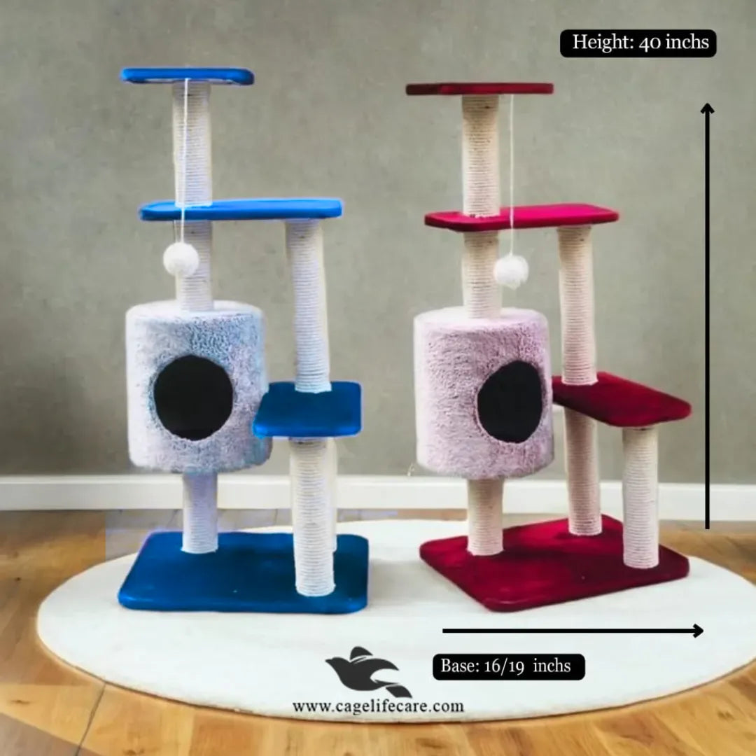 Single Round House Cat Scratcher Post – 107CM