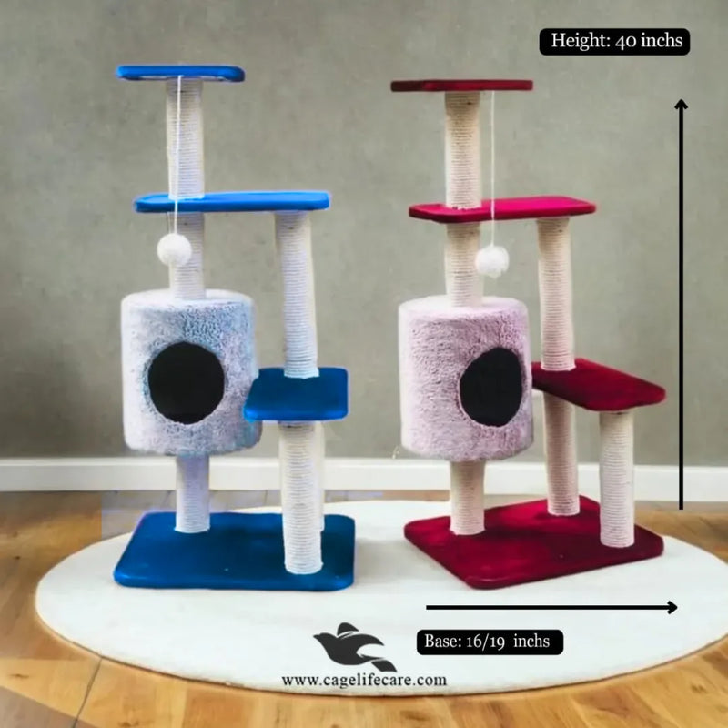 Single Round House Cat Scratcher Post – 107CM