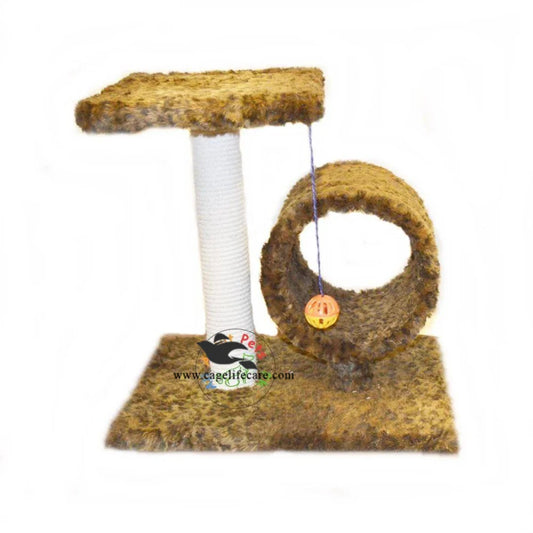 Sisal rope cat scratcher with round hideout hole