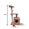 Single Square House Cat Scratcher – 92cm with Top Sit, Cozy House & Play Ball