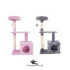 Single Square House Cat Scratcher – 92cm with Top Sit, Cozy House & Play Ball