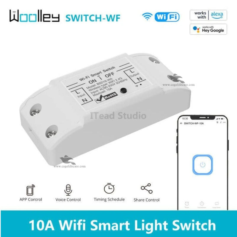 Smart Life WiFi DIY Smart Switch 10A For Bird Care Setups