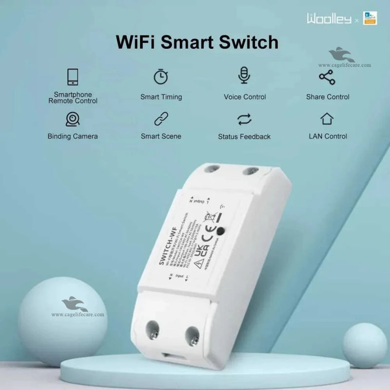 Smart Life WiFi DIY Smart Switch 10A For Bird Care Setups