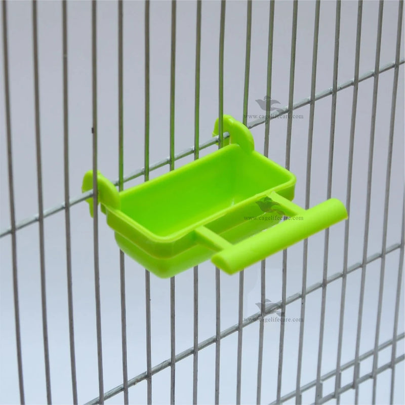 Soft Food Pot With Perch For Small Birds