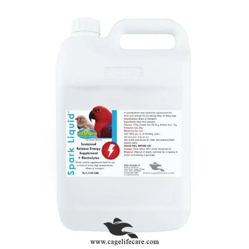 Spark Electrolyte – Sustained Release Energy & Hydration for Birds