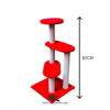 Spiral 3-Step Cat Scratcher – 82cm with Steps & Play Ball