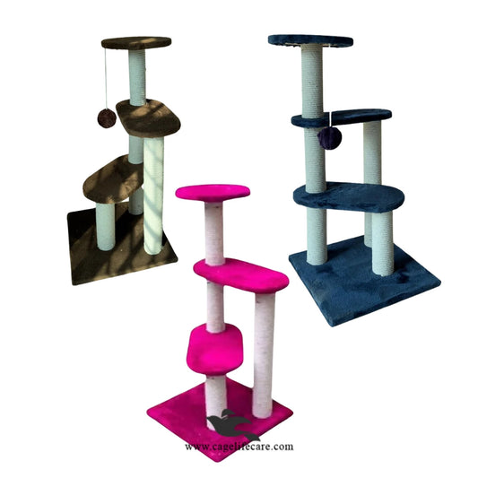 Sisal cat scratcher with spiral steps