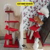 Spiral 4-Step Cat Scratcher – 95cm with Multi-Level Sits & Play Ball
