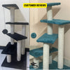 Spiral 4-Step Cat Scratcher – 95cm with Multi-Level Sits & Play Ball