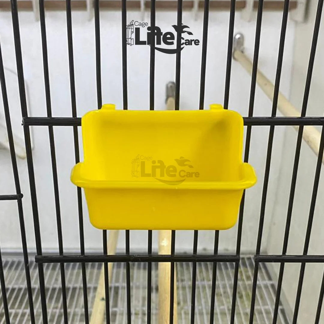 Square Hanging Egg Food & Grit Pots for Small Birds