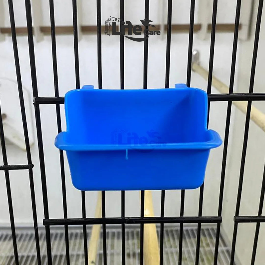 Square Hanging Egg Food & Grit Pots for Small Birds