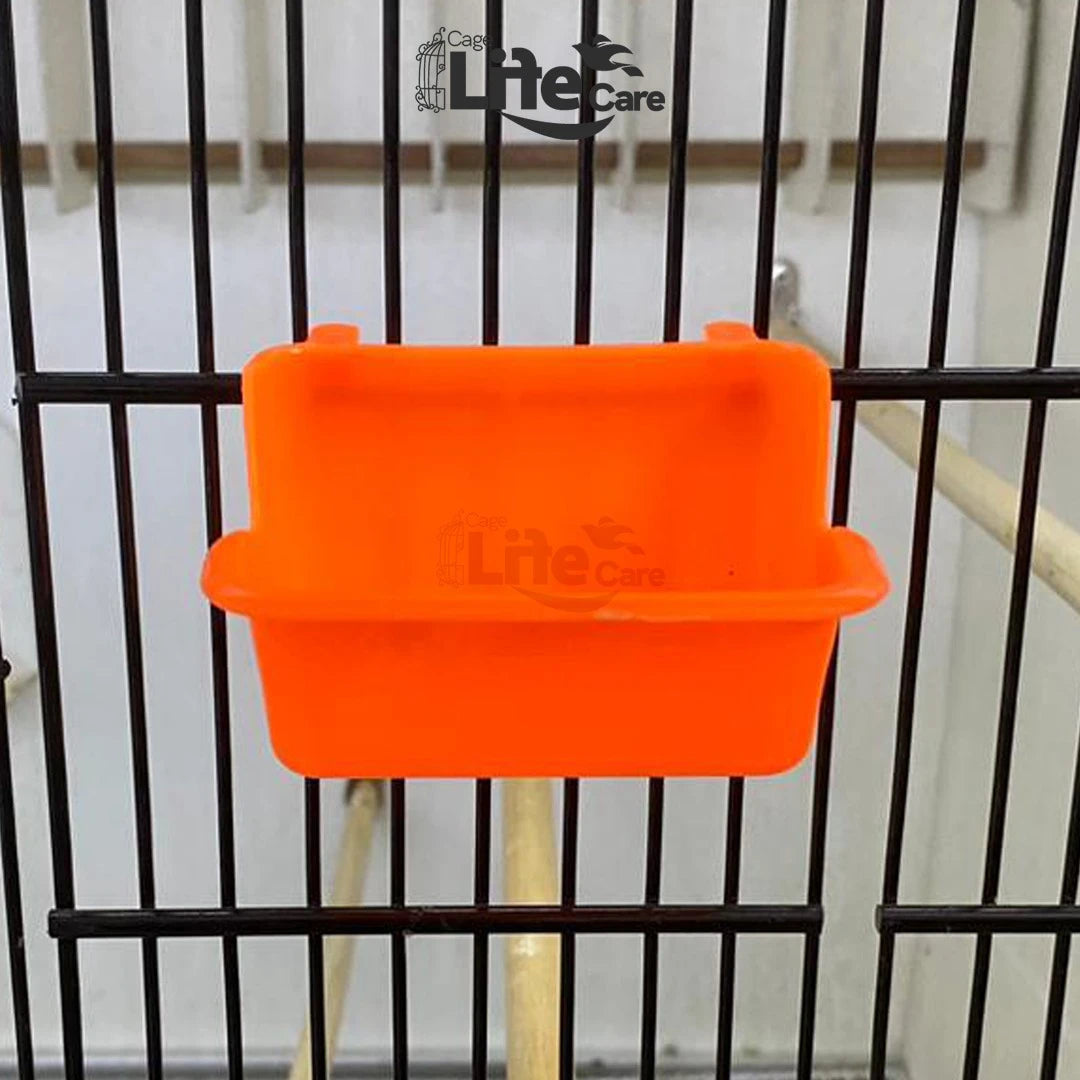 Square Hanging Egg Food & Grit Pots for Small Birds