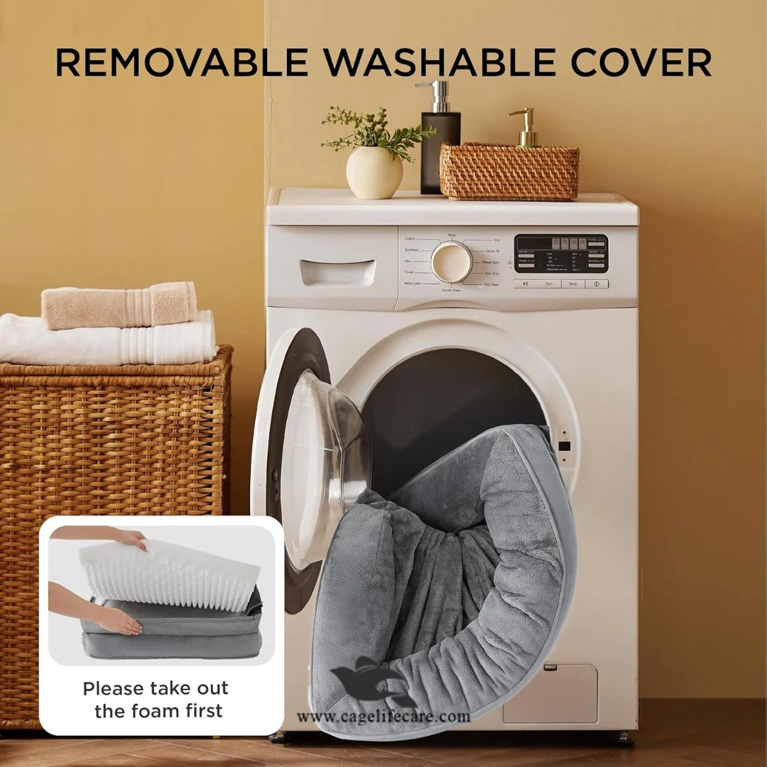 Washable cat and dog cushion bed medium