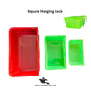 Square Plastic Hanging Pots with Locks for Birds