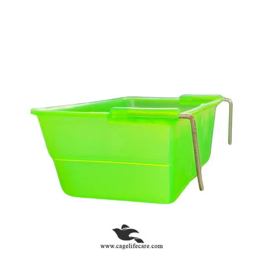 Square Plastic Hanging Pots with Locks for Birds