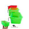 Square Plastic Hanging Pots with Locks for Birds