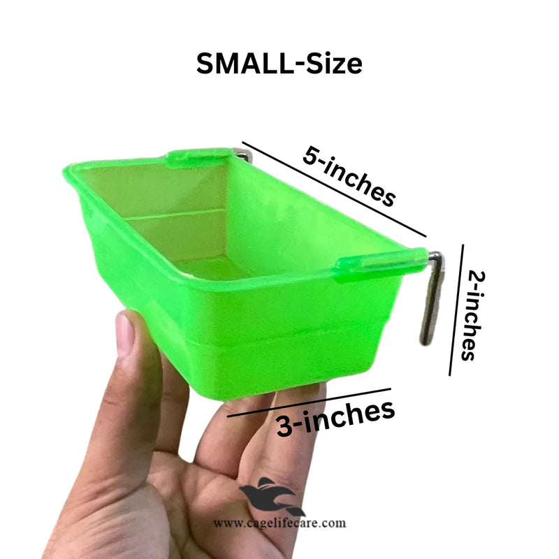 Square Plastic Hanging Pots with Locks for Birds