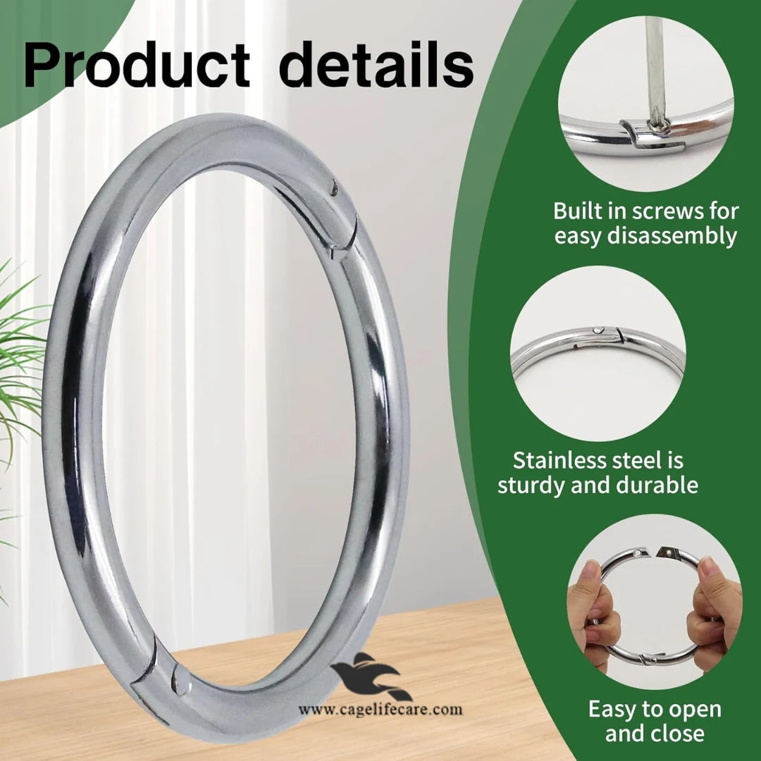 Stainless Steel Bull Nose Ring – Cow Nose Ring Livestock Equipment for Cattle Control & Farm Use