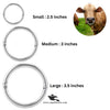 Stainless Steel Bull Nose Ring for Cattle - Small, Medium, Large