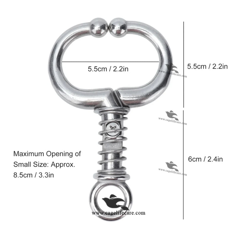 Stainless Steel Bull Nose Ring with Spring – Livestock Control Tool
