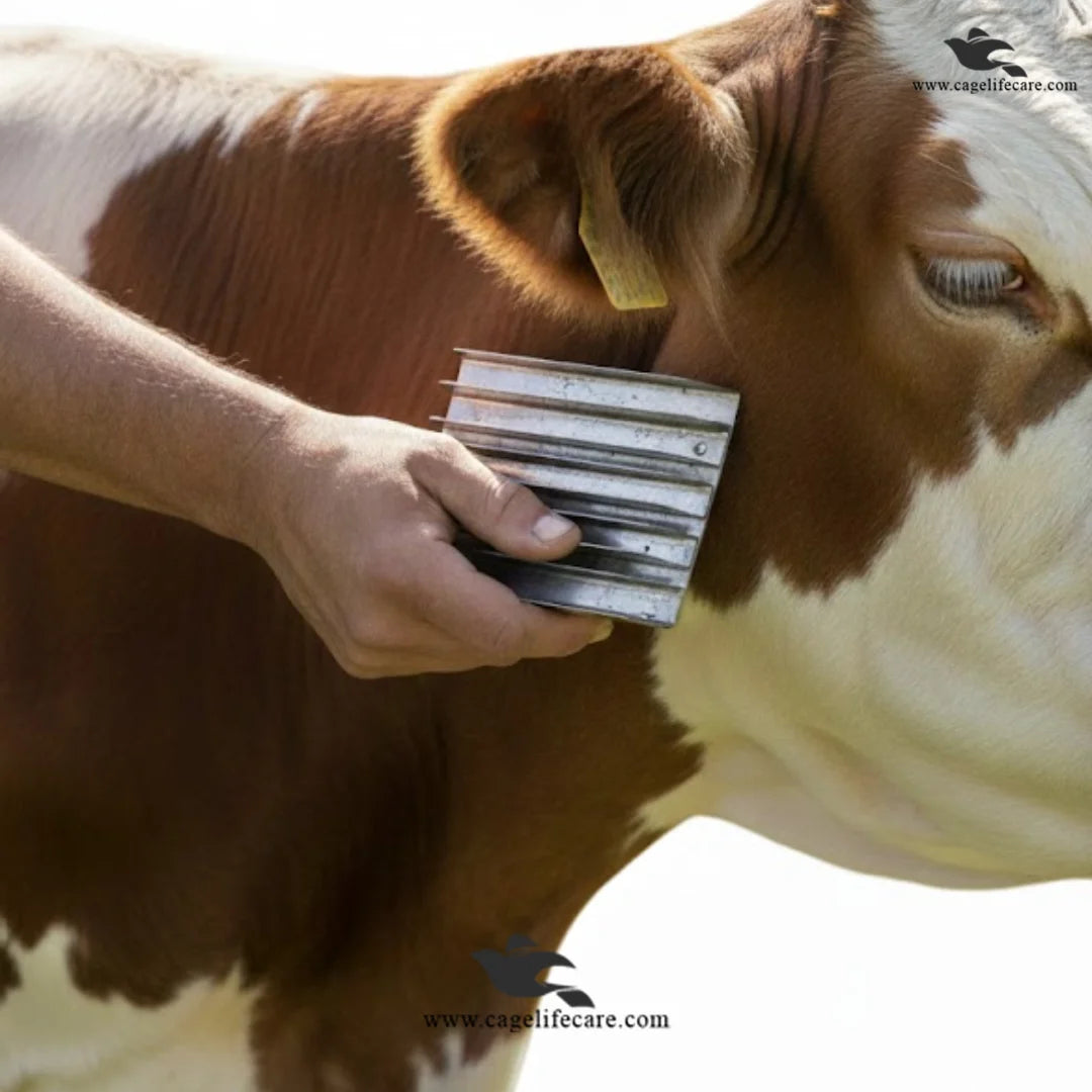 Stainless Steel Massager (Kharkhara) For Cow, Cattle, Buffalo & Horse