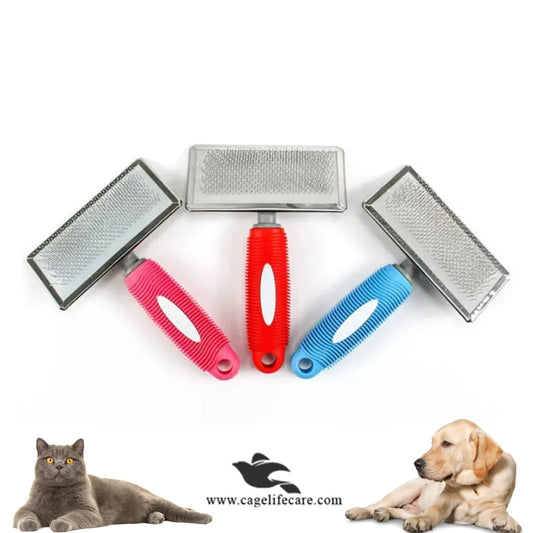 Dog and cat grooming brush for tangles and loose fur