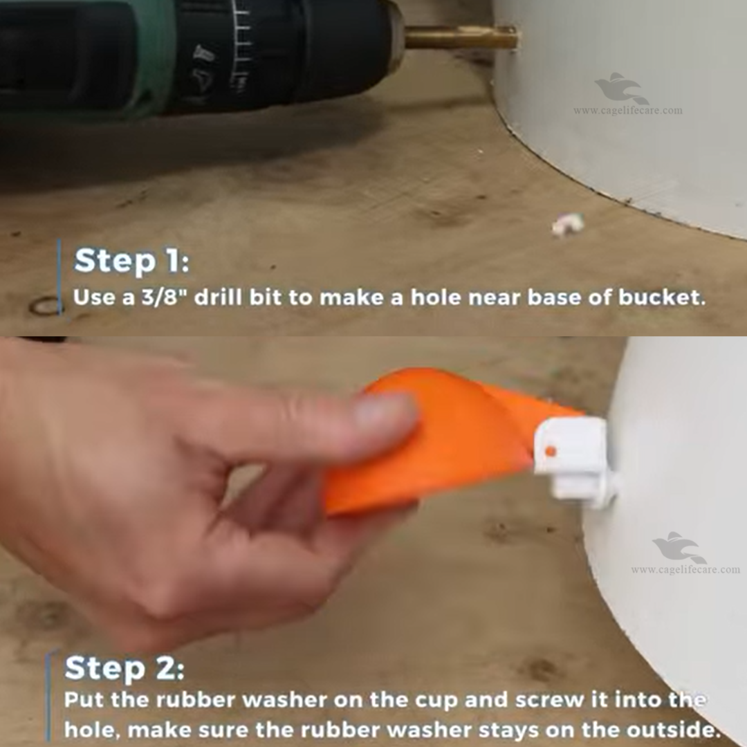 Straight Nozzle Water Auto Cup for Birds & Poultry, Pigeons & Ground Birds