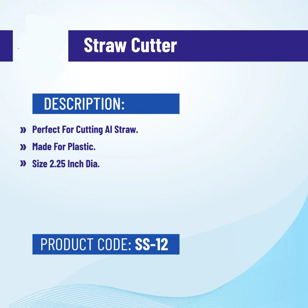 Buffalo semen straw cutting tool