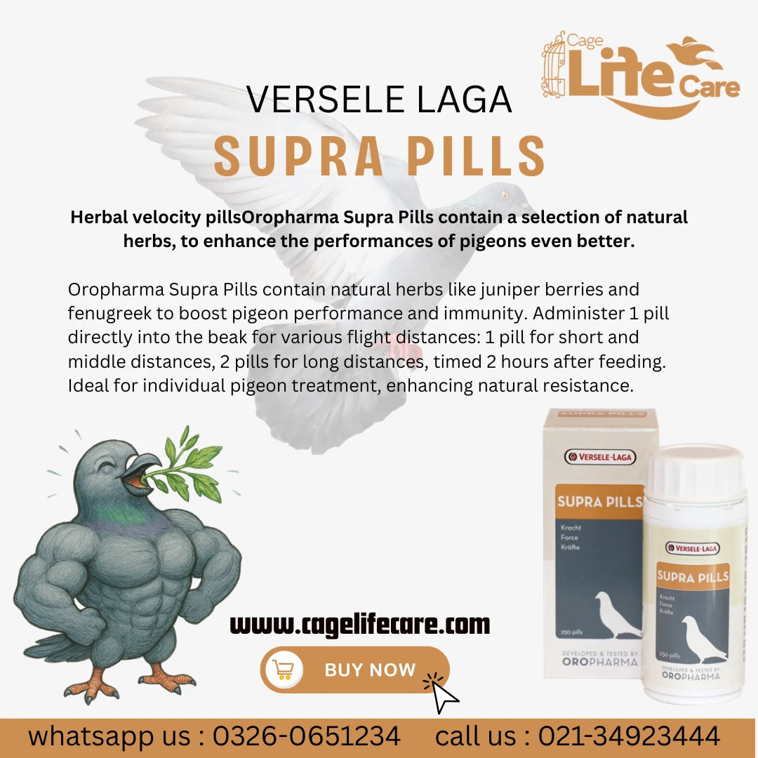 Supra Pills - Boost Pigeons Endurance And Stamina Details