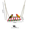 Swing Ladder Bird Toy – Natural Wood Climbing & Exercise Ladder