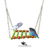 Swing Ladder Bird Toy – Natural Wood Climbing & Exercise Ladder