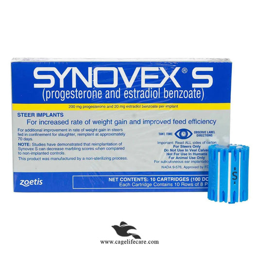 Synovex S hormone implant for cattle

