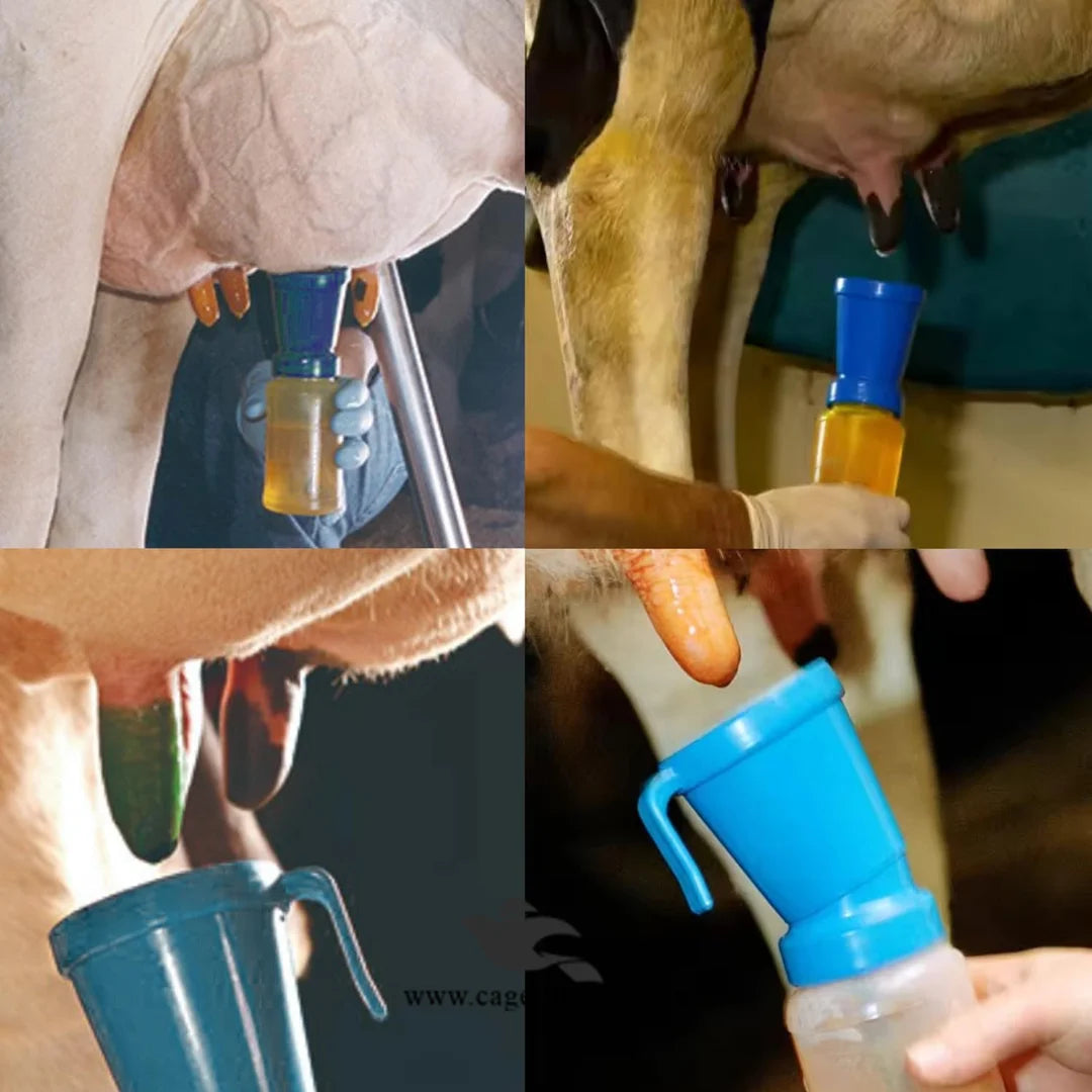 Durable plastic teat dip cup for livestock