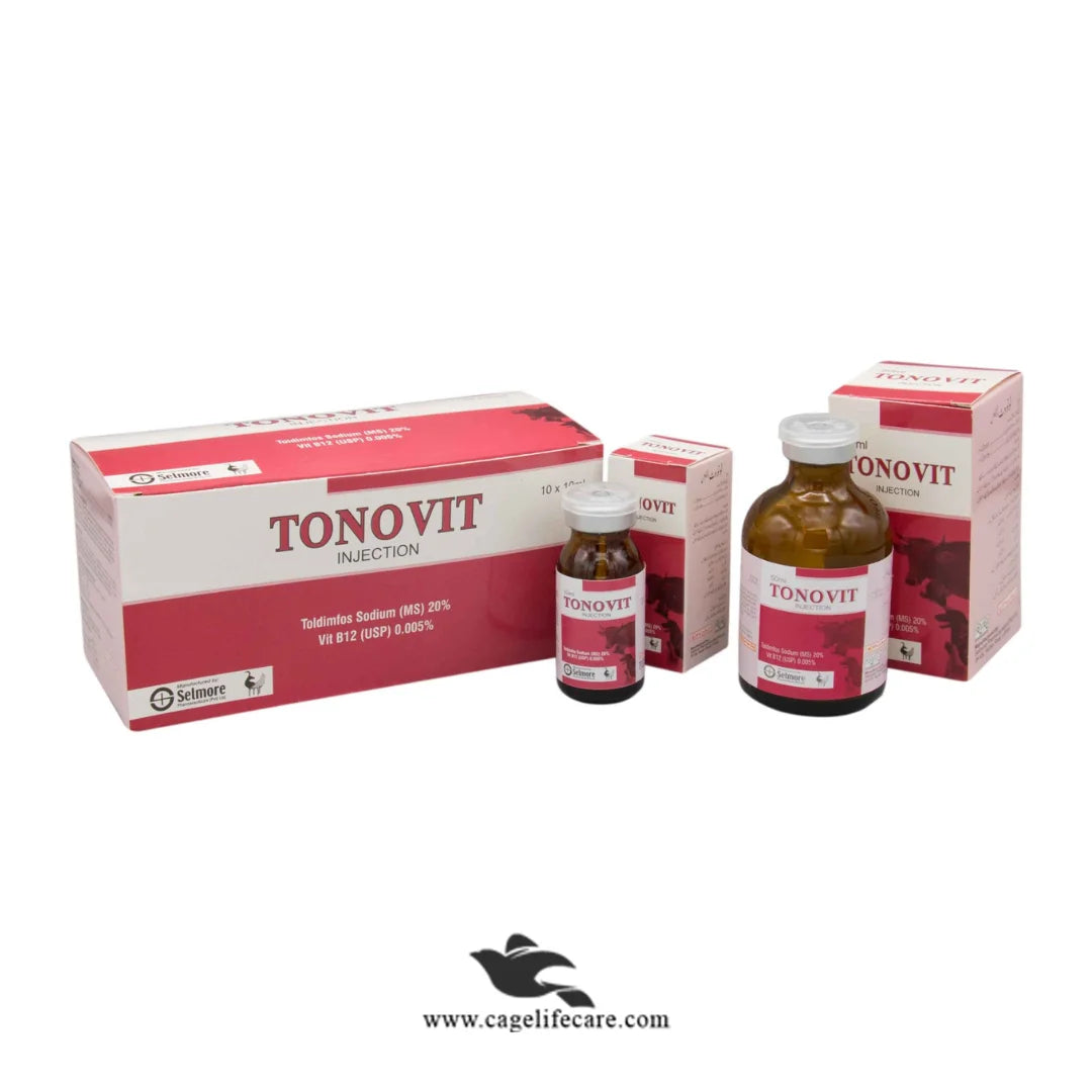 Tonovit Injection Metabolic Support & Vitamin B12 for Livestock & Pe Cage Life Care Tonovit Injection Metabolic Support & Vitamin B12 for Livestock & Pe Cage Life Care