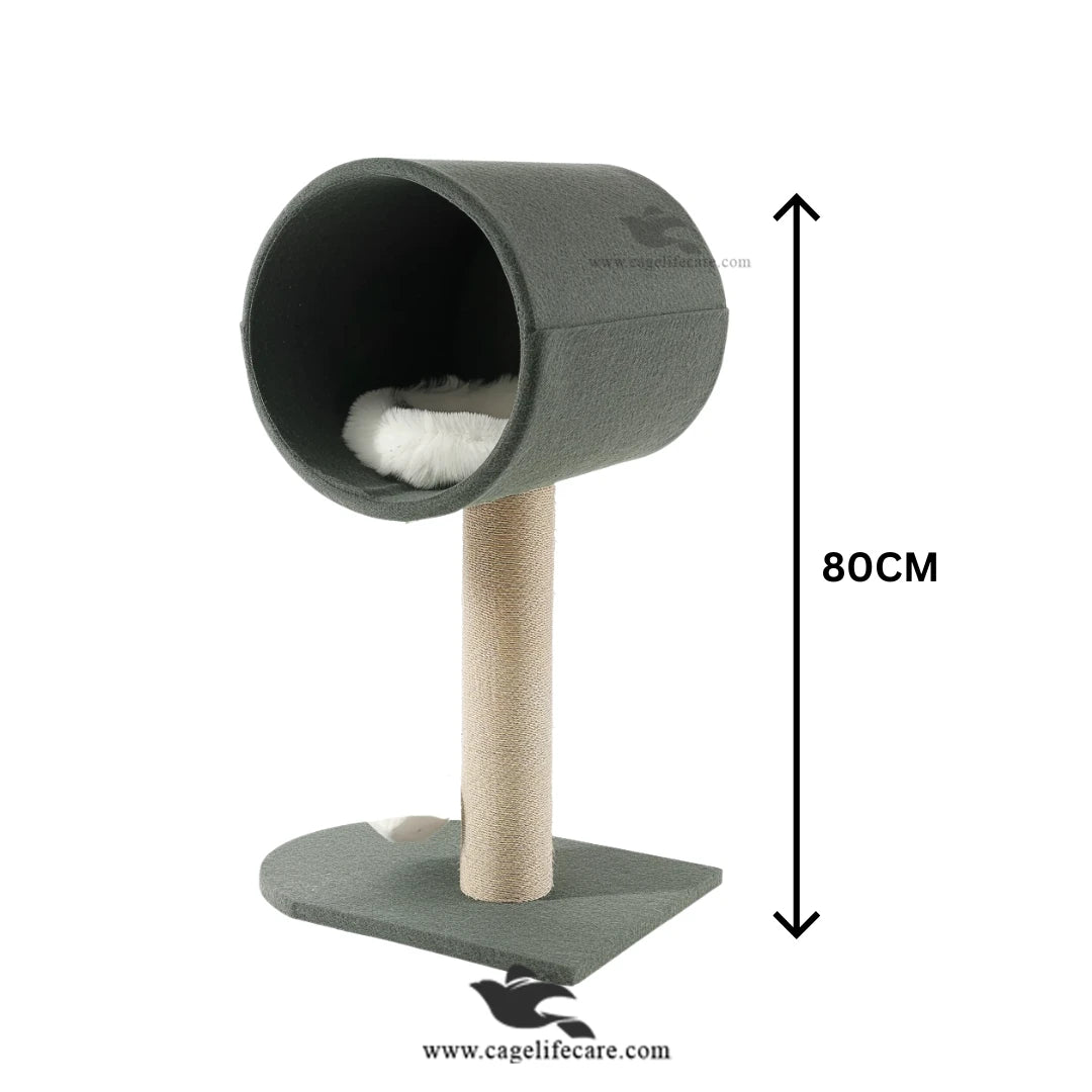 Cage Life Care cat tower with round hideout seat