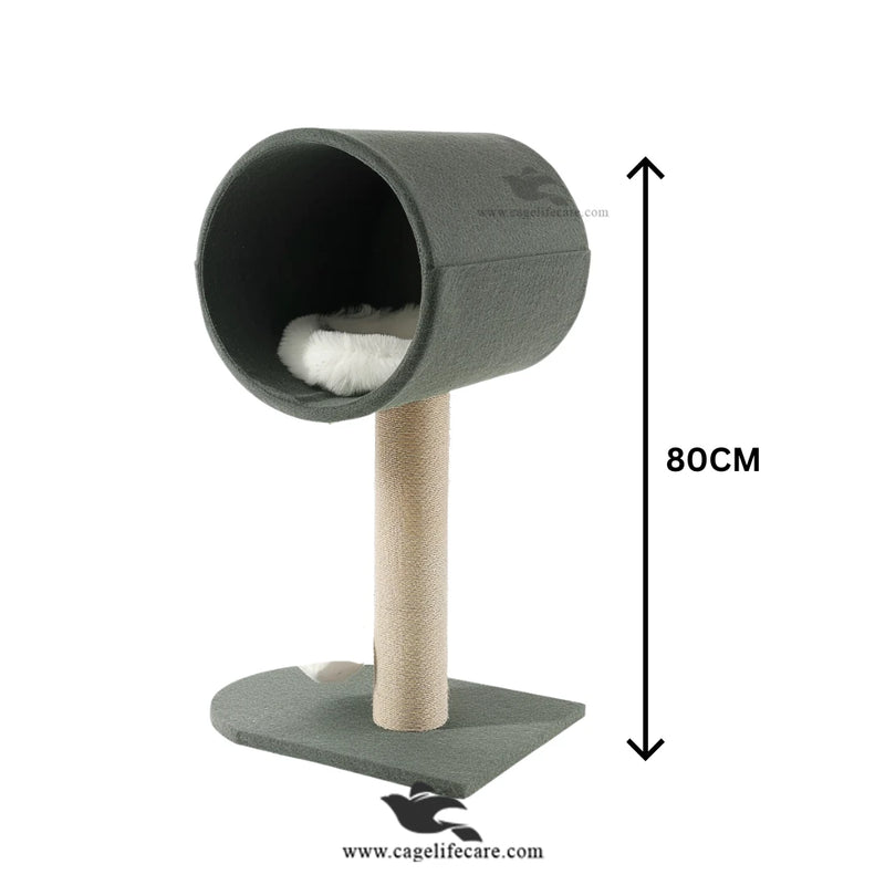 Tower Seat Cat Scratcher Large – 80cm with Round House on Top