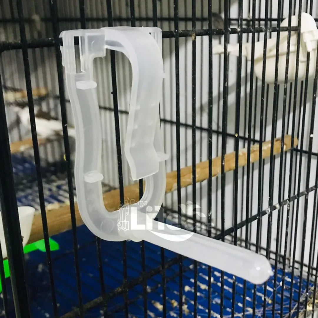 Transparent Cuttlefish Bone Holder – Finch & Canary Feeder 