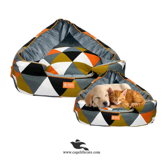 Triangle shaped pet bed set for cats and dogs in Pakistan