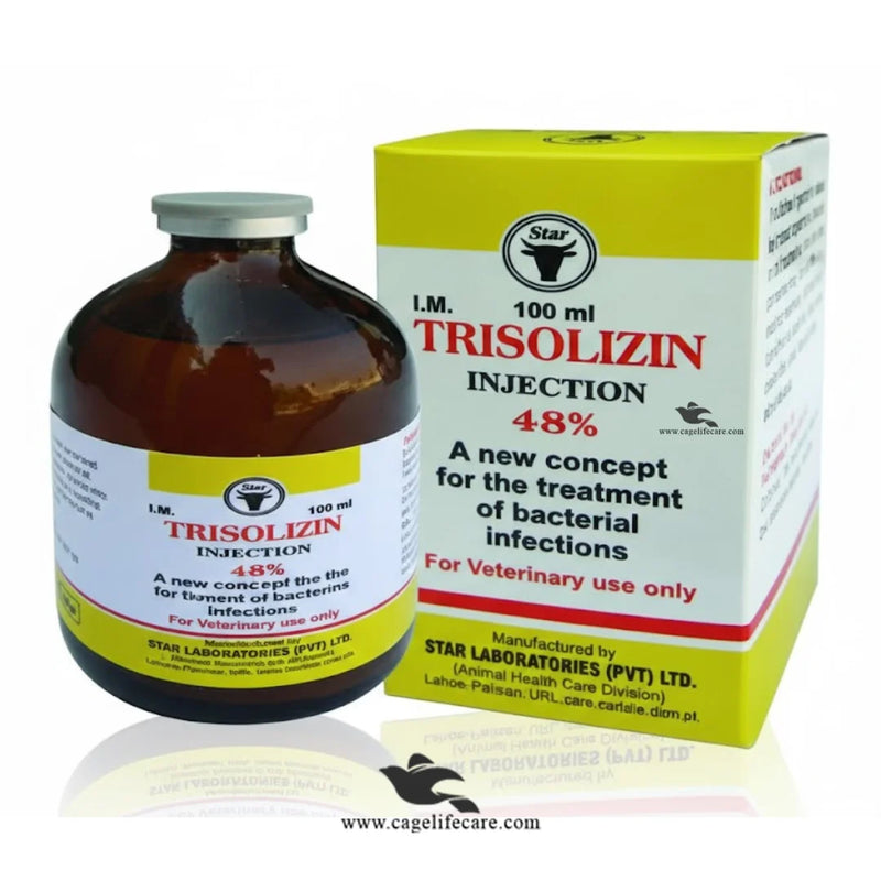 Trisolizin Injection 48% – Trimethoprim Sulphadiazine Broad Spectrum Veterinary Antibiotic